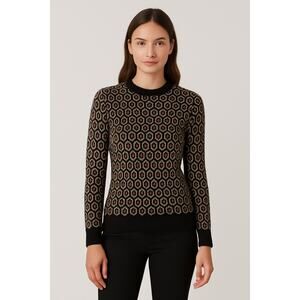 Marni Colorblock Metallic Printed Sweater